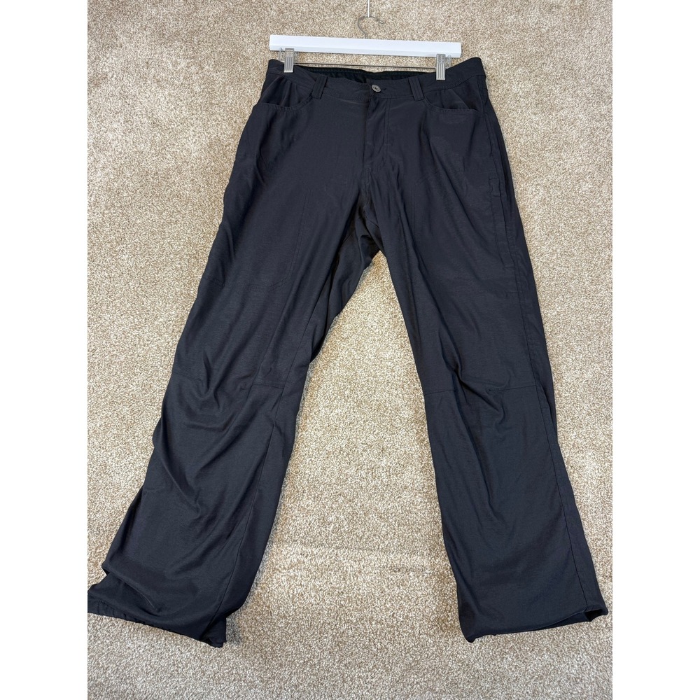 Eddie Bauer Mens 32x30 Fleece Lined Pants Black Outdoor Hiking‎ Winter